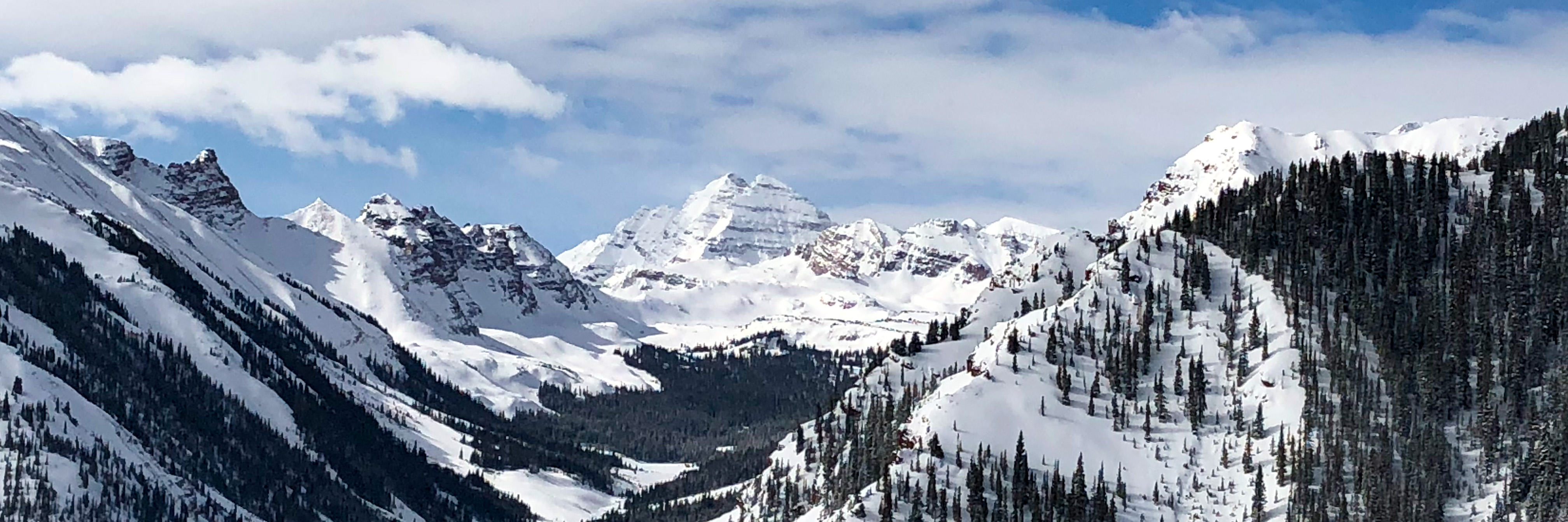 Colorado mountains in the winter. 